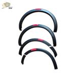 UV Protection 2.0mm Thickness Car Fender Flares Slim Red With Black