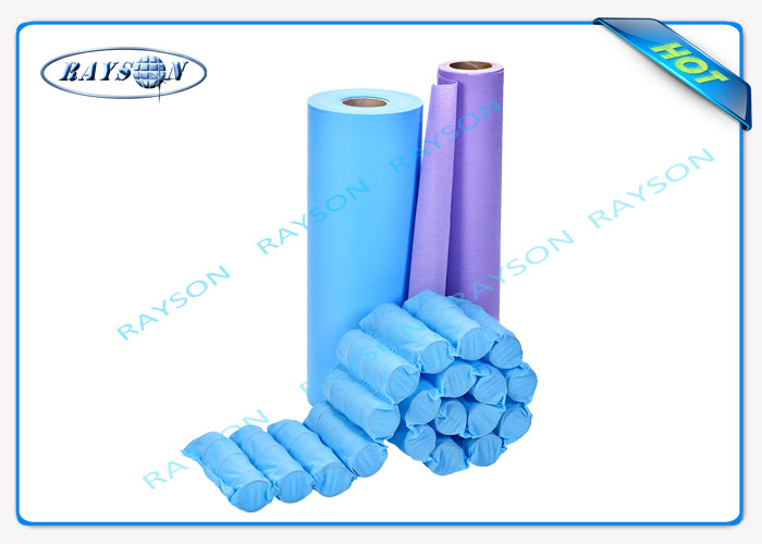 70 Gram White / Blue Color 47cm Width PP Non Woven Fabric For Box Spring Cover