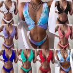 Heart Chain Swimming Suits Bikini Fashion Solid Color Ladies Sexy Swimsuit