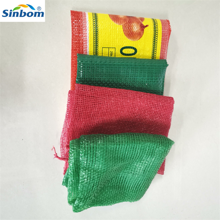 PP Leno Mesh Bags for Potatoes Onions Garlic and Other Vegetables Swing Bottom Sewing