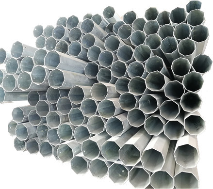 Q235 Q355 Material 15KV 69KV Galvanized Distribution Steel Pole