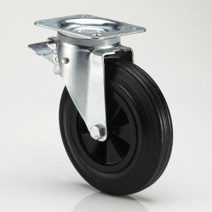 Quality Rubber Caster Wheels For 660 Litre Wheelie Bin 8inch wholesale
