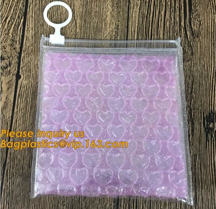 Cosmetic Pink Slider Padded Bag/Silver k Bag With Bubble,Padded Envelopes Cheap Aluminium Foil k Holographic