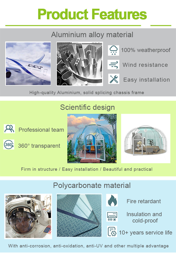 Anti Noise Transparent Igloo Tent Portable Bubble Tent In Homestays