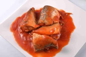 Quality Tin Packing Mackerel Canned Fish In Tomato Sauce FDA HACCP Certification wholesale