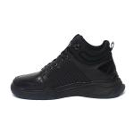 Mens Anti Odor Lace Up Black Leather Casual Boots