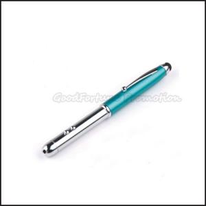 Quality Hot Sale high quanlity Promotional printed logo touch iphone pen with torch and laser wholesale