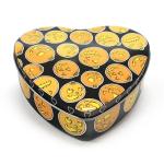 Set Of 5 Halloween Pumpkin Heart Tins