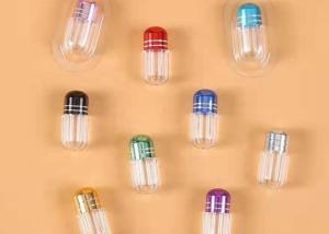 Quality ISO9001 Purple Small Plastic Capsules 2g Tiny Pill Bottles wholesale