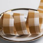 Black And White Checkered Wired Ribbon 7mm-40mm Polyester Ribbon Roll