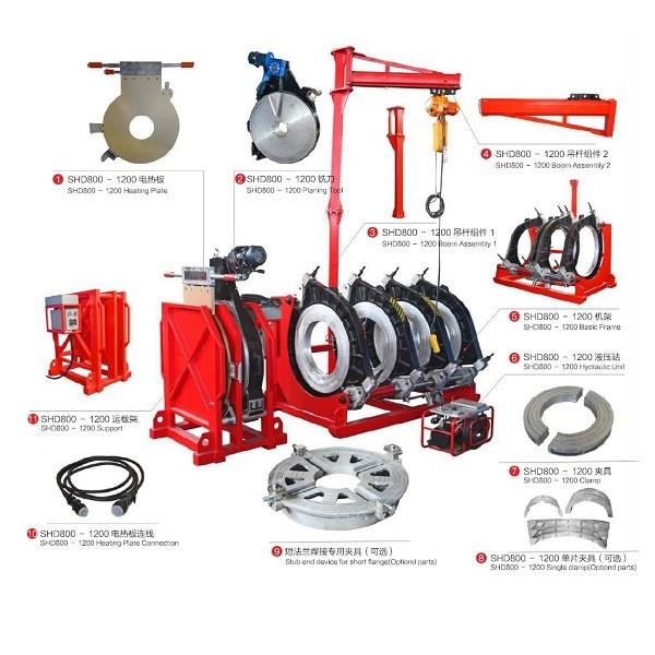 Cheap 800mm HDPE Butt Fusion Welding Machine Candan Poly Pipe Welder for sale