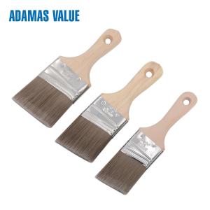 Quality Angled paint brush,small paint brush,paint brush wood handle with synthetic filament short wooden handle wholesale
