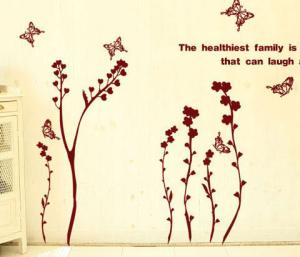 Quality Reusable Wall Flower Stickers G127 / Floral Wall Stickers wholesale