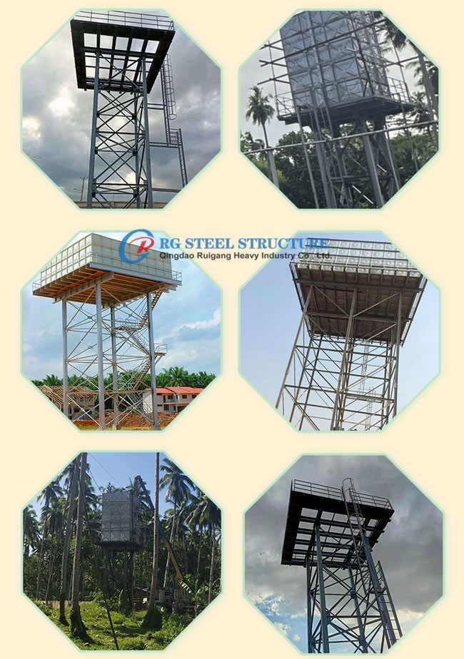 Pre Assembled Galvanized Steel Water Tank Quick Installation Steel Structure Water Tower