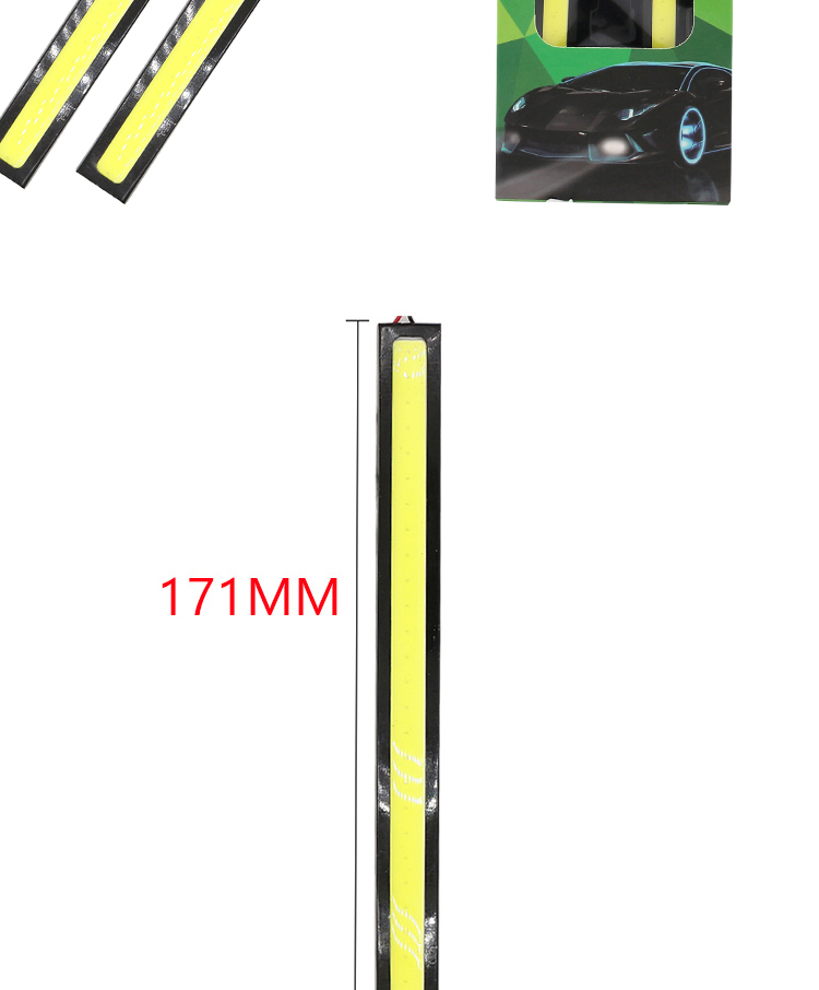 Daytime Drl Led Headlight Emergency Warning Car Running Cob Strip Light