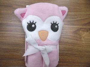 Quality microfiber hooded towels,3D embroidered cute towel with hood wholesale