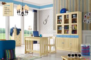 Quality children study room pine solid wood furniture wholesale