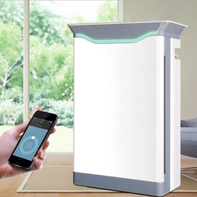 Homefish OEM Purificateurd Air H12 Filter Scrubber UVC Light Hepa Wifi Air Purifier Household Air Cleaner