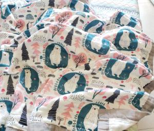 Quality Custom Printed Gauze Baby Fabric 180GSM Natural Resist Ultraviolet Rays wholesale