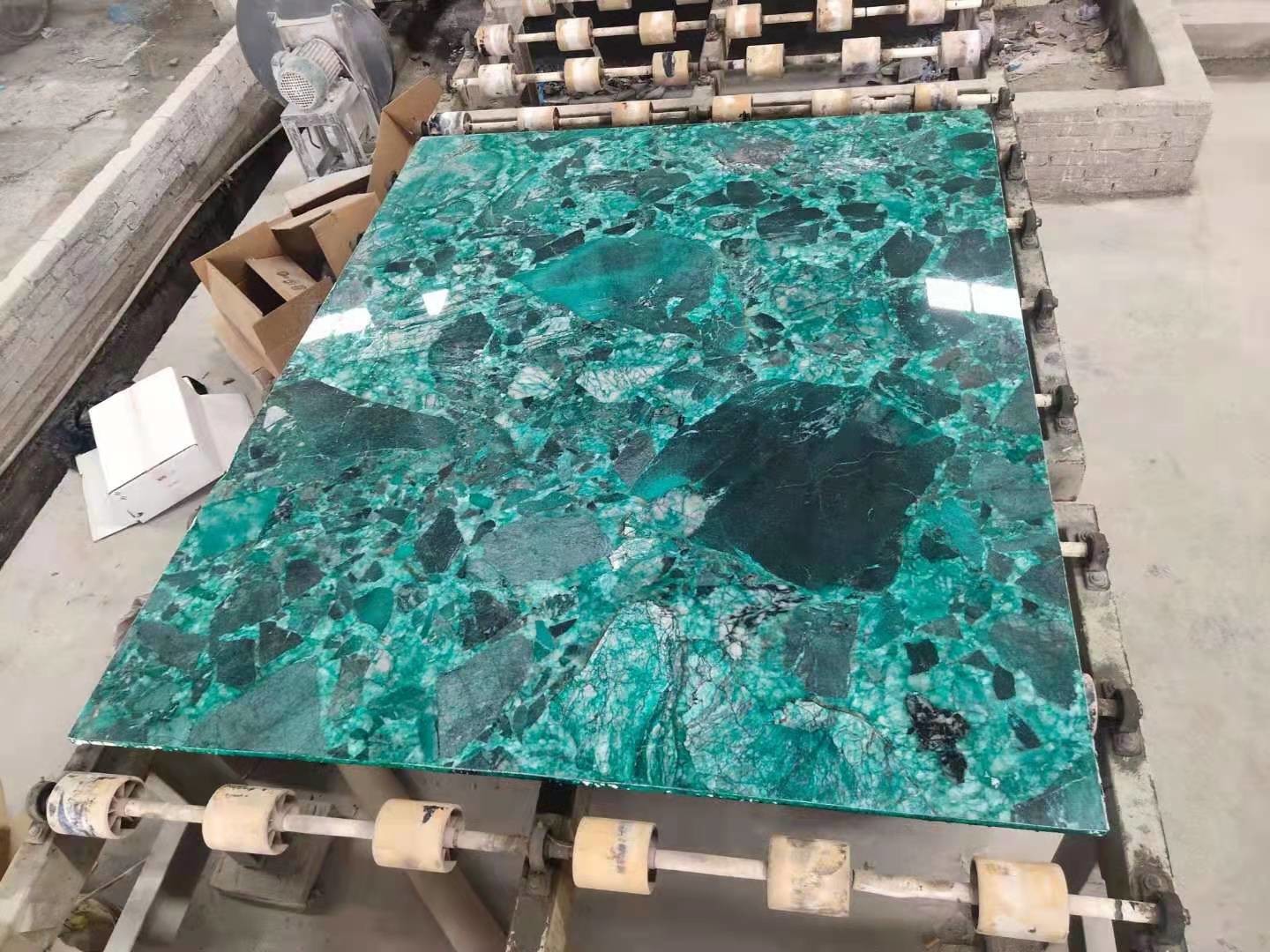 Natural Green Terrazzo Marble Table Top terrazzo kitchen countertops
