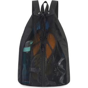 Quality Custom Foldable Drawstring Gym Backpack Bag Black For Sports Dance Swimming Gear wholesale