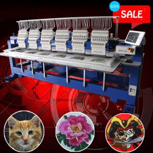 Quality Free shipping15 needles 400*460mm 6 head computerized embroidery machine high speed cap/tshirt/3d commercial embroidery wholesale