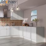 Solid Wood European Shaker Kitchen Cabinets with White Color and Super Susan