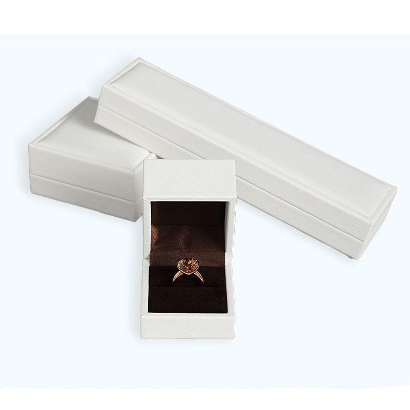 PU Material Jewelry Paper Box Ring Earrings Bracelet Necklace Packaging Box