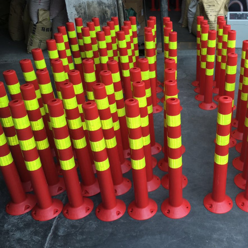 Roadway Safety High Visible Reflective Red PE Traffic Cones For Traffic Control