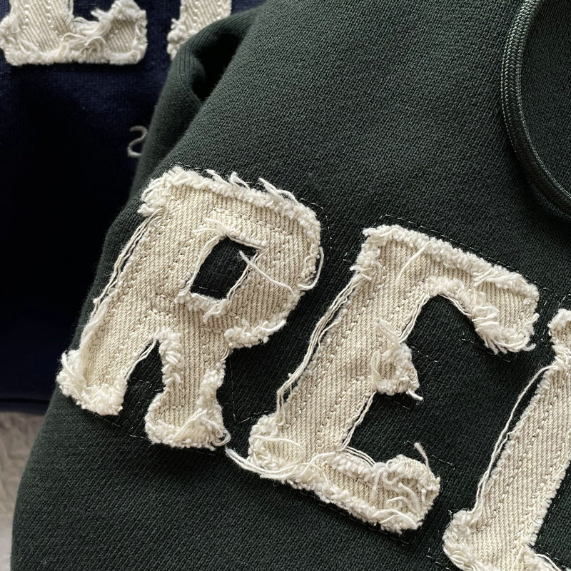 Custom Oversized Sun Faded Distressed Zip Up Embroidered Patch Hoodie Set