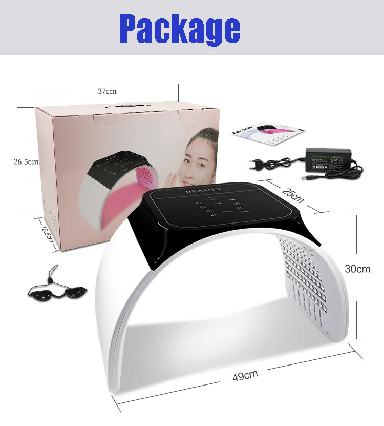LED Light Therapy for Face - 7 Colors Photon PDT Near Infrared Light Therapy Professional LED Face Mask