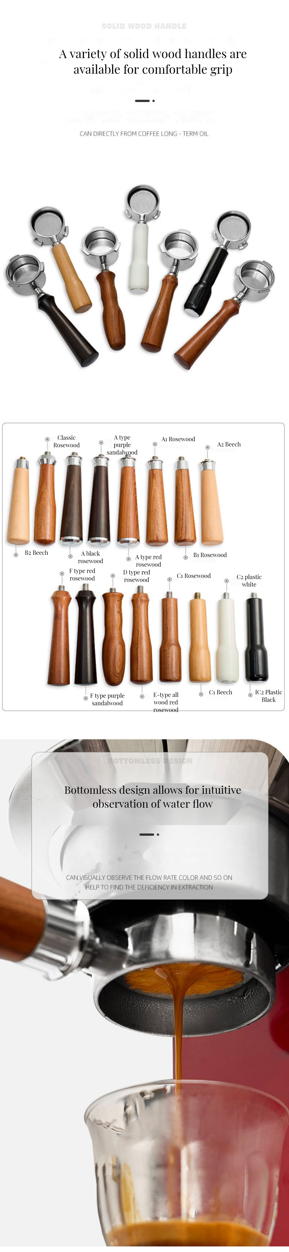 Commercial Buyer Coffee Shops Novelty 51mm Espresso Filter Holder for Coffee Grinding
