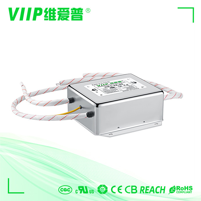 VIIP AC Single Phase RFI Line Filter For Radio 1450VDC 50/60HZ