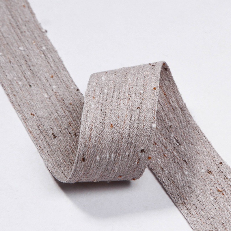 Double Face Cotton Linen Ribbon 6mm-40mm Custom Ribbon Rolls OEM
