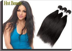 Quality Remy Virgin Human Hair Extensions Natural Black , Peruvian Human Hair wholesale