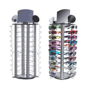 Quality 40pc Open Metal Wire Sunglasses Display Rack , Portable Optical Display Stands wholesale