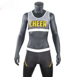 Quality Custom Sublimated School Cheer Dance Clothes Bra And Shorts Eco Friendly wholesale