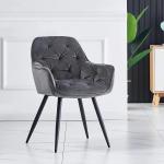 Soft Velvet Upholstered Dining Chairs Contemporary Nordic Padded Dining Chairs