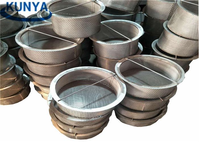 316L Perforated 1.0mm 304 Oil Basket Strainer Metal Mesh Cylinder