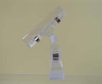 Transparent PS Pop Display Clip Holder , Recycle Advertising Sign Holder Clip