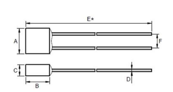 SET Square Thermal Cutoff Fuses 102C - 136C For Electric Fan motor 2