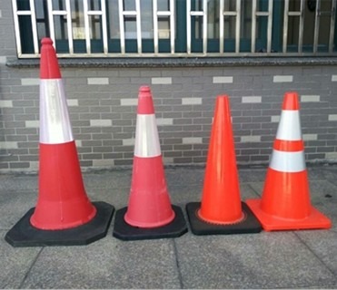 Road Traffic Safety 900mm Traffic Rubber Road Cone GQLZ-900 With Black Base