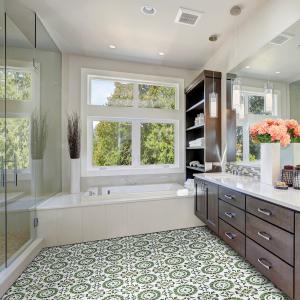 Quality Patterned Retro Bathroom Floor Tile PVC Self Adhesive wholesale