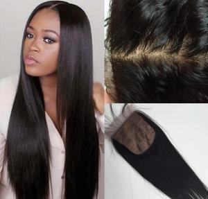 Quality 4'' x 4'' Silk Base Lace Top Closure Brazilian Virgin Hair Body Wave wholesale