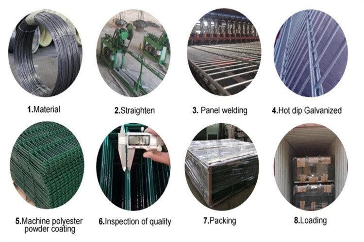 Green PVC Coated Double Wire Welded Fence & Galvanized Welded Wire Mesh