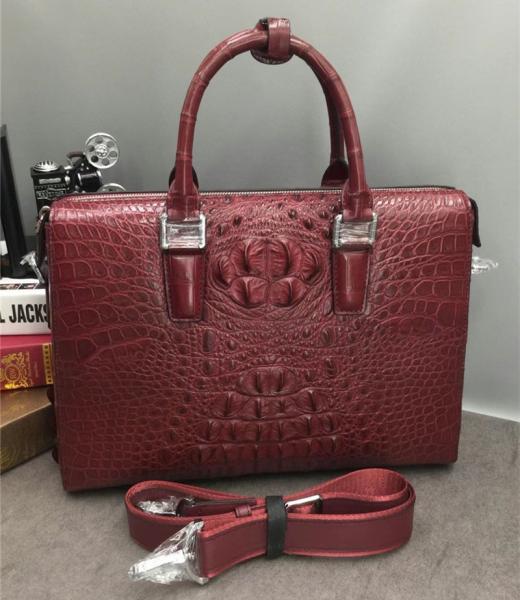 Exotic Genuine Crocodile Skin Businessmen Briefcase Authentic Alligator Leather