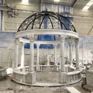 Quality White Marble Wedding Gazebo Marble Bench Hand Carved Large Natural Stone Gazebo Outdoor Luxury wholesale