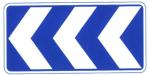 Road Information Guide Signs Blue and White Color Sign Thick Aluminum Traffic