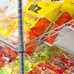 4 Slanted Home Wire Shelving / 1 Flat Shelf Mobile Merchandising Cart For