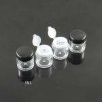 5ml 5 Grams 10 ml 10grams Clear Loose Powder Jar and Pot with Sifter Black White